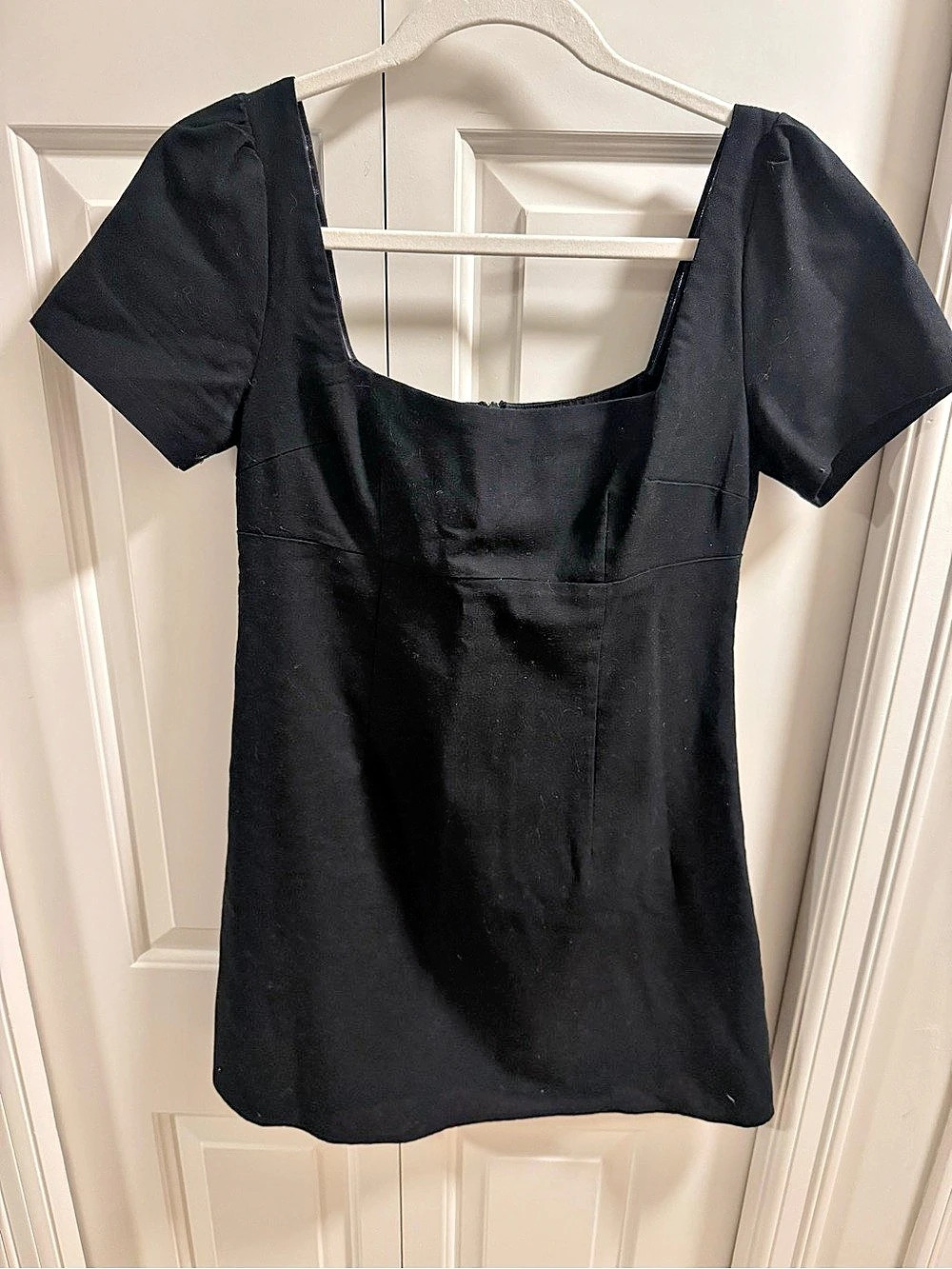 Princess Polly Square Neck Black Mini Dress